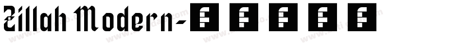 Zillah Modern字体转换